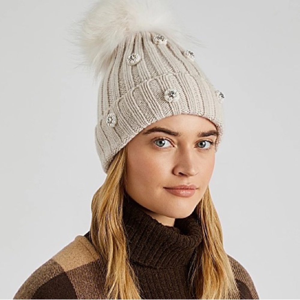 That’s A Hat | Embellished Fur Pom Beanie
